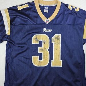 Reebok Rams Navy and Gold Jersey  #31 Archuleta Mens Sz XL